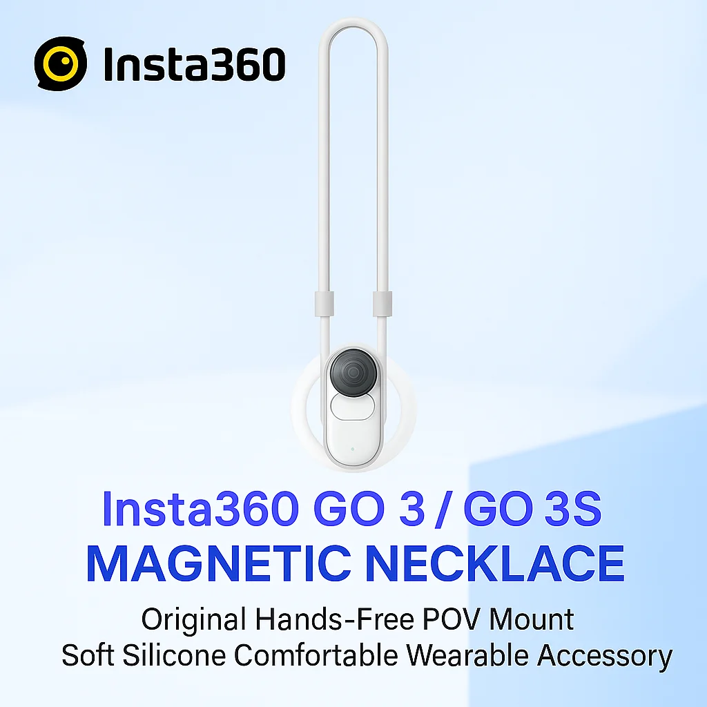 Магнитное ожерелье Insta360 GO 3 / GO 3S | Оригинальное крепление POV без помощи рук | Мягкий силиконовый удобный аксессуар для ношения
Магнитное ожерелье Insta360 GO 3 / GO 3S | Оригинальное крепление POV без помощи рук | Мягкий силиконовый удобный аксессуар для ношения