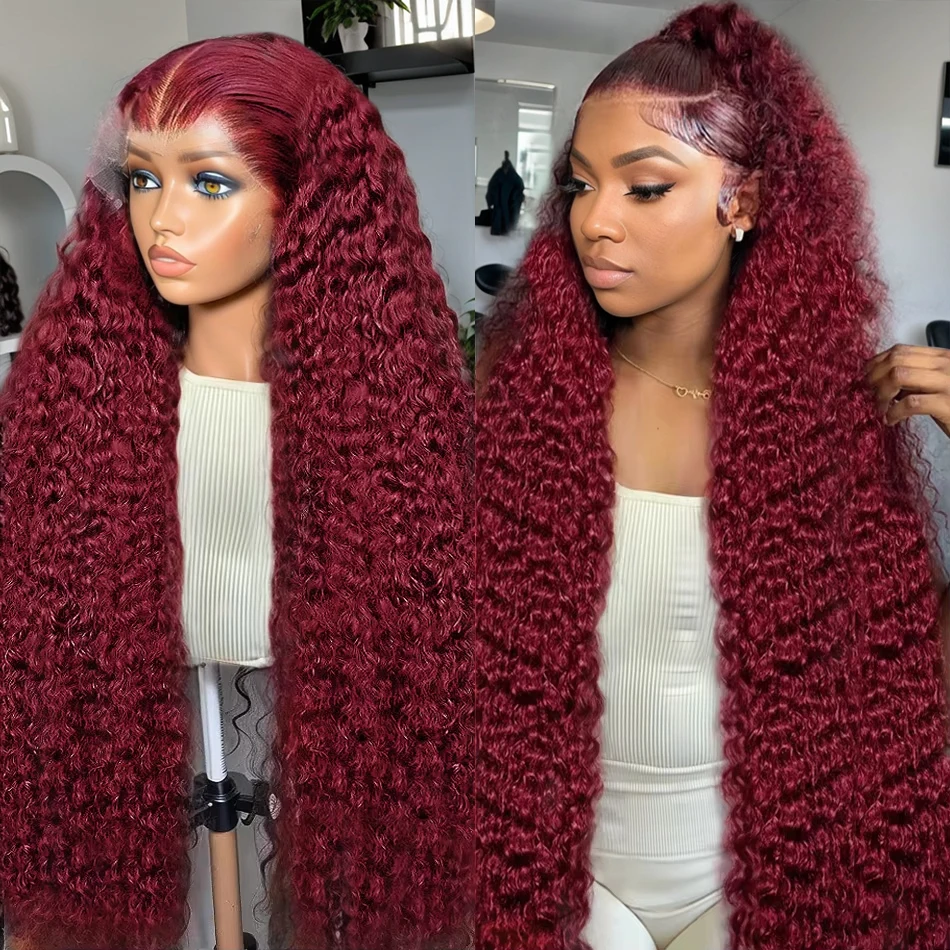 250 Density Curly 99J Burgundy Deep Wave 13x6 Lace Frontal Wigs Human Hair Red Colored Deep Wave 13x4 Lace Front Wig Remy Hair
250 Density Curly 99J Burgundy Deep Wave 13x6 Lace Frontal Wigs Human Hair Red Colored Deep Wave 13x4 Lace Front Wig Remy Hair