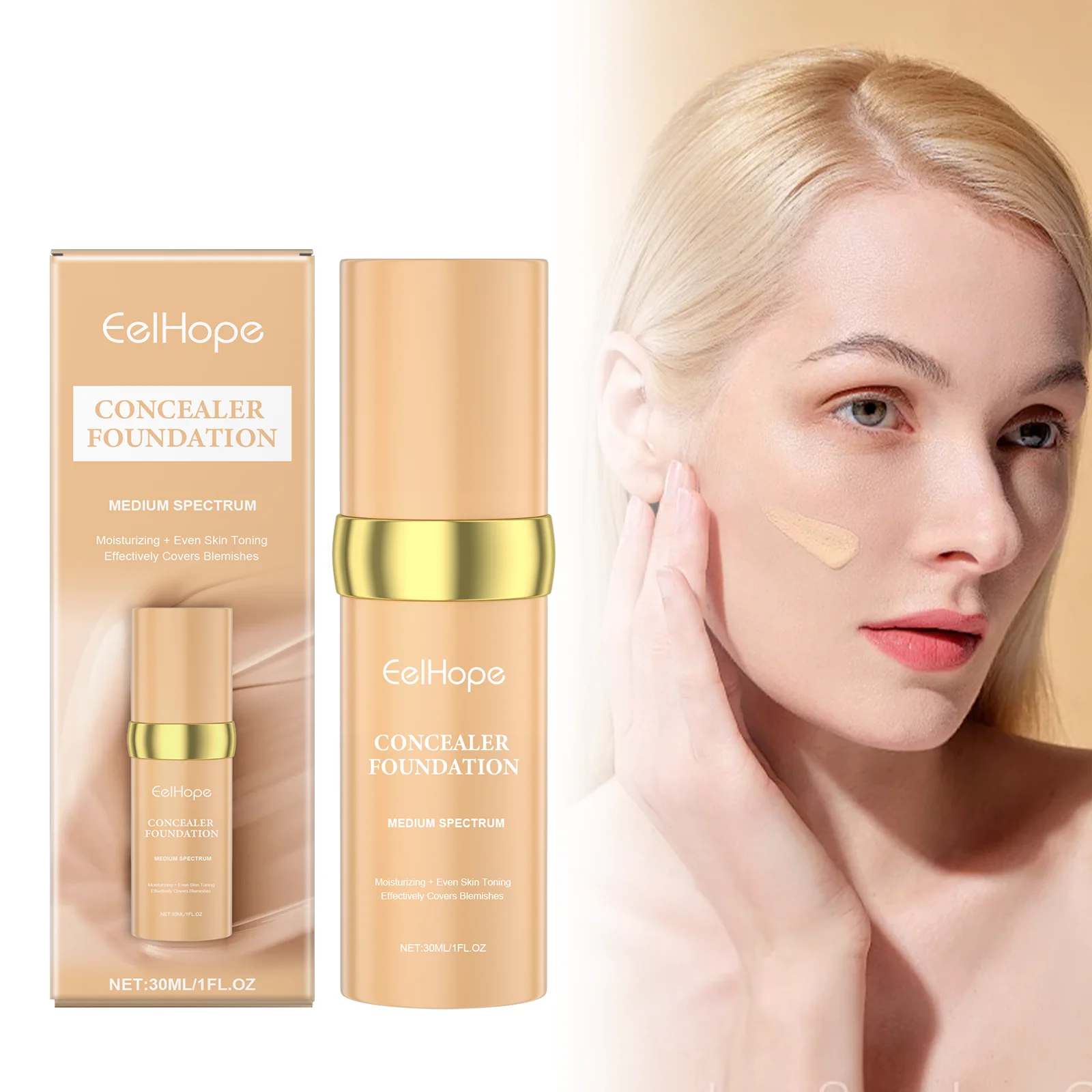 30ml Eelhope Hydrating Concealer Foundation Long Lasting Lightweight Texture Skincare Infused Finish All Skin Types Foundation
30ml Eelhope Hydrating Concealer Foundation Long Lasting Lightweight Texture Skincare Infused Finish All Skin Types Foundation