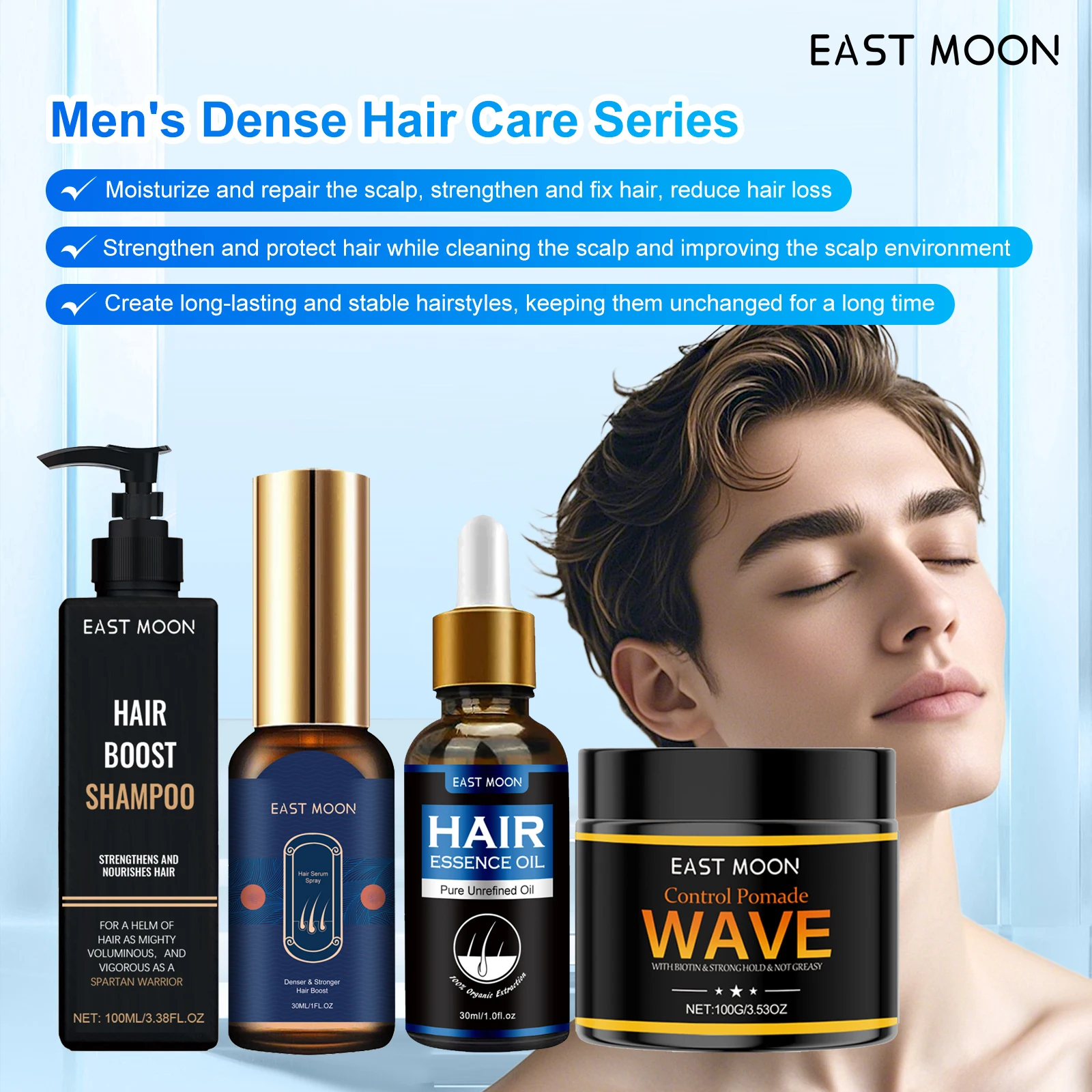 East Moon Hair Regrowth Series Repair Dry Shampoo Frizzy Nourishes Scalp Anti Hair Loss Baldness Strengthen Hair Boost Shampoo
East Moon Hair Regrowth Series Repair Dry Shampoo Frizzy Nourishes Scalp Anti Hair Loss Baldness Strengthen Hair Boost Shampoo