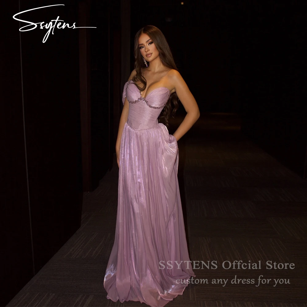 SSYTENS Luxury Long Evening Dresses Sweetheart One Shoulder Pleated Formal Prom Dresses A-Line Bead Dubai Prom Gown Customize
SSYTENS Luxury Long Evening Dresses Sweetheart One Shoulder Pleated Formal Prom Dresses A-Line Bead Dubai Prom Gown Customize