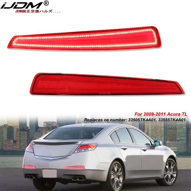 Для бампера Acura TL, светоотражатель, функция заднего фонаря, Тормозные и задние противотуманные фары последовательный сигнал поворота 2009-2011
Для бампера Acura TL, светоотражатель, функция заднего фонаря, Тормозные и задние противотуманные фары последовательный сигнал поворота 2009-2011
