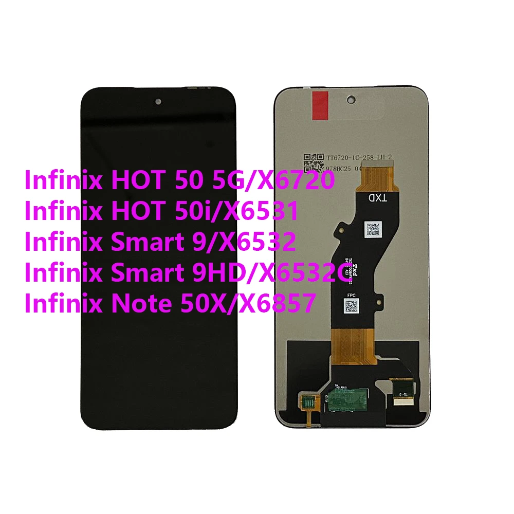 6.7"Infinix Hot 50i 50 5G Smart 9 X6532 Smart 9 HD Tecno Spark 30 5G 30C Spark Go1 Go1S Pop 9 POP 9 5G Itel P65 A80 P70 A95 5G
6.7"Infinix Hot 50i 50 5G Smart 9 X6532 Smart 9 HD Tecno Spark 30 5G 30C Spark Go1 Go1S Pop 9 POP 9 5G Itel P65 A80 P70 A95 5G