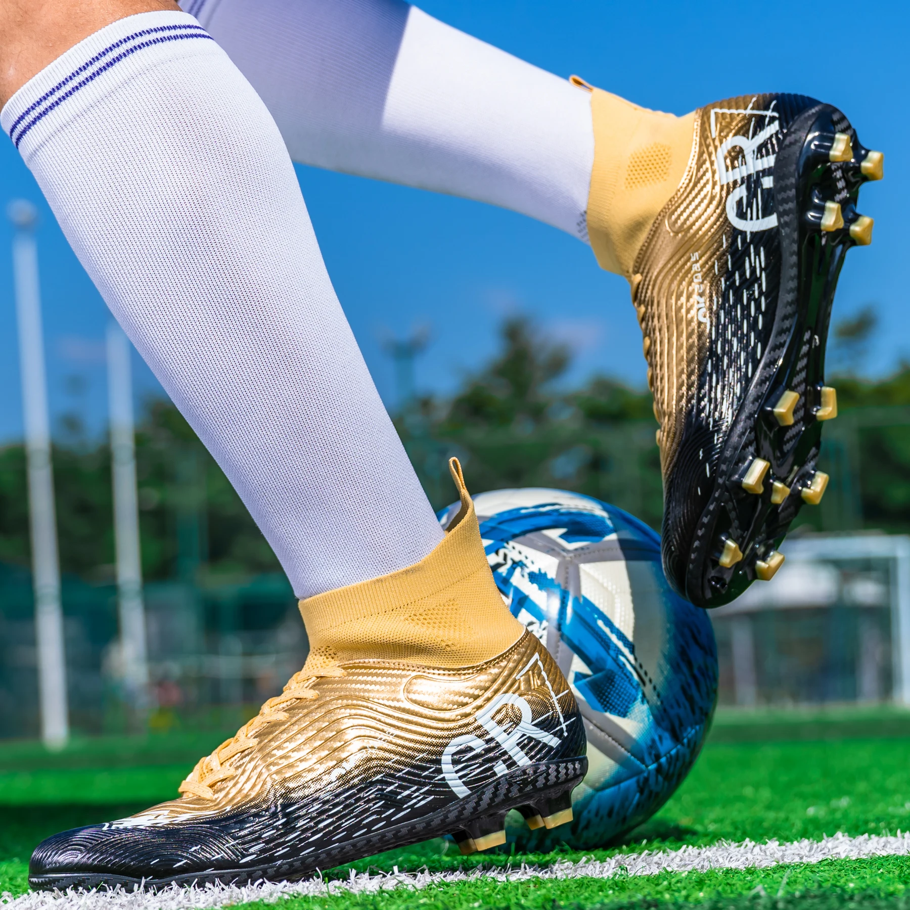 Men Training Football Boots High-Top Soccer Cleats FG & TF Sneakers for Outdoor Training & Matches Multi-Color Arch Support Foot
Men Training Football Boots High-Top Soccer Cleats FG & TF Sneakers for Outdoor Training & Matches Multi-Color Arch Support Foot