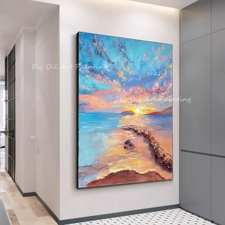 Landscape Ocean Colorful Blue 100% Hand Painted Abstract Canvas Art Oil Painting Home Decoration Wall Art Pictures Posters Gift
Landscape Ocean Colorful Blue 100% Hand Painted Abstract Canvas Art Oil Painting Home Decoration Wall Art Pictures Posters Gift
