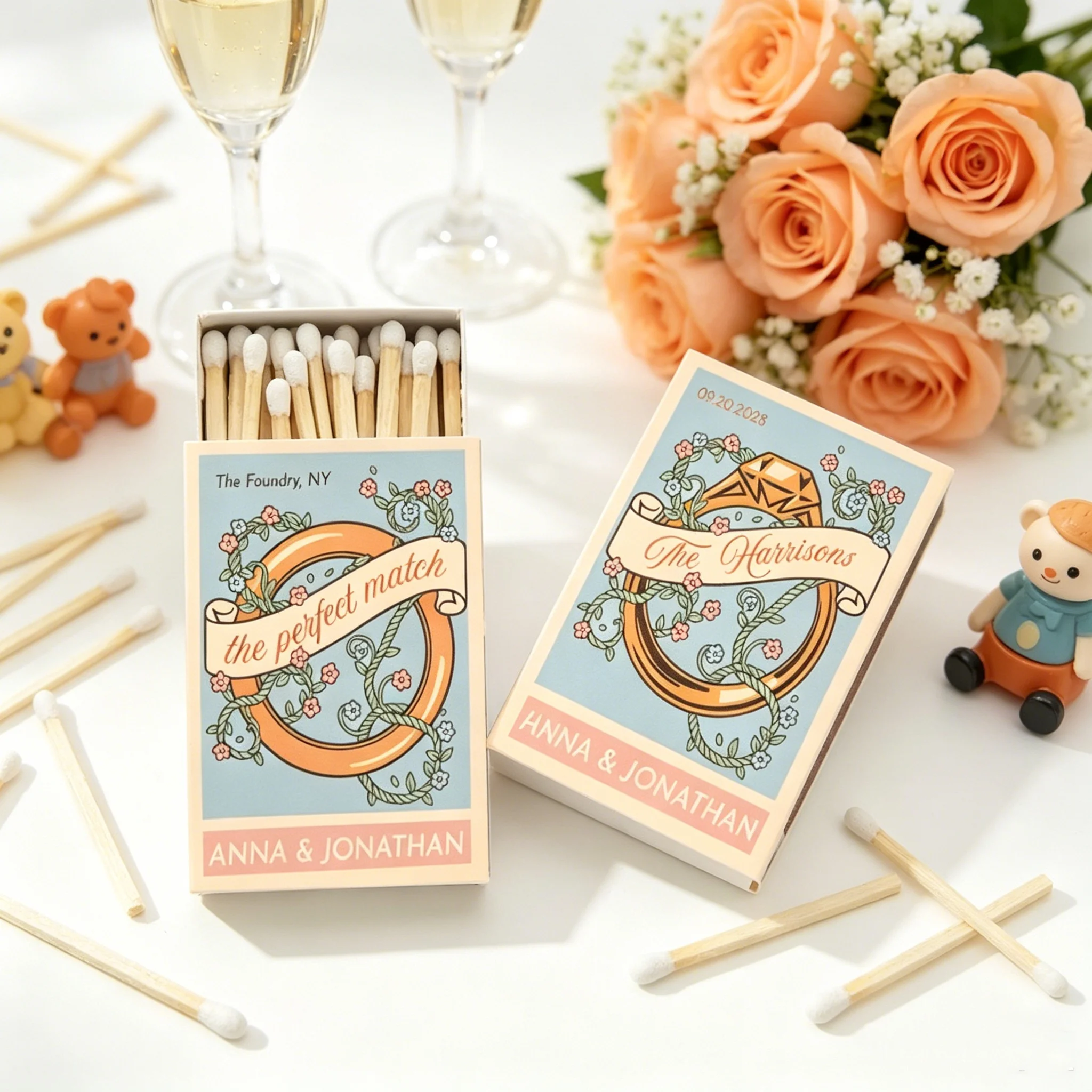 Personalized The Perfect Match Wedding Matchboxes - Custom Wedding Favors Matches for Bridal Shower, Engagement & Rehearsal Dinn
Personalized The Perfect Match Wedding Matchboxes - Custom Wedding Favors Matches for Bridal Shower, Engagement & Rehearsal Dinn