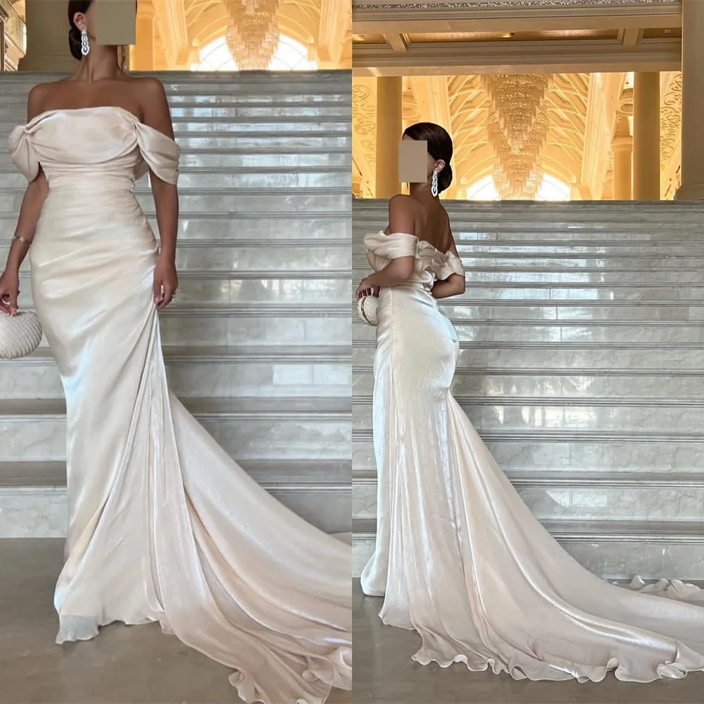 Customized Graceful Ivory Satin Evening Dress Temperament Strapless Off the Shoulder Sleeveless Zipper Back Homecoming Dress
Customized Graceful Ivory Satin Evening Dress Temperament Strapless Off the Shoulder Sleeveless Zipper Back Homecoming Dress