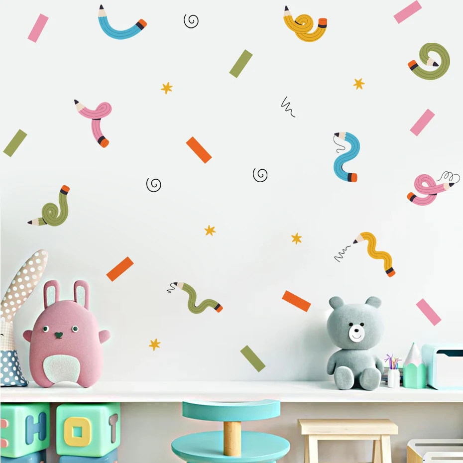 Cartoon Twisted Pencil Creative Wall Sticker Child Room Wall Art Decal Kids Room Study Classroom Notebook Vinyl Living HomeDecor
Cartoon Twisted Pencil Creative Wall Sticker Child Room Wall Art Decal Kids Room Study Classroom Notebook Vinyl Living HomeDecor