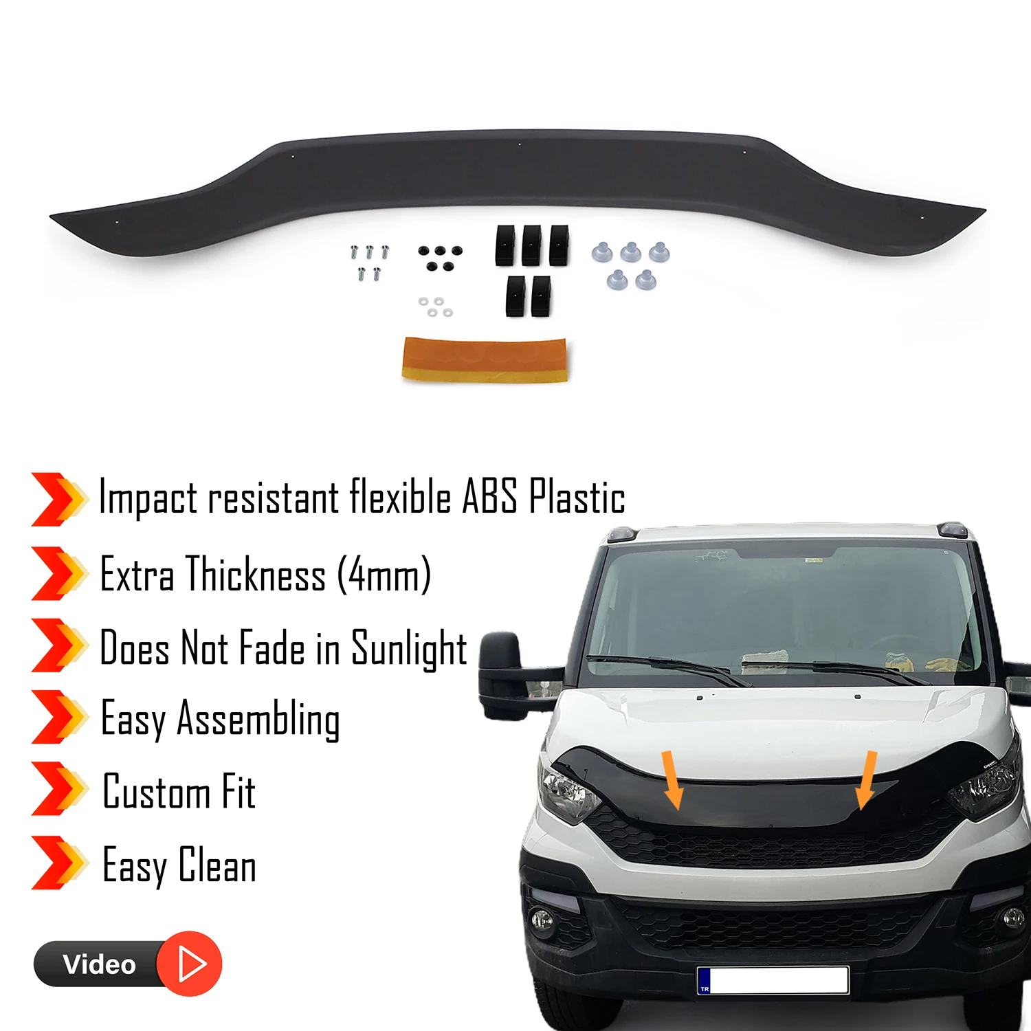 Hood Deflector Guard for Iveco Daily (2014-2019) Bug Shield Bonnet Protector / 4 mm thickness and ultra-durable material
Hood Deflector Guard for Iveco Daily (2014-2019) Bug Shield Bonnet Protector / 4 mm thickness and ultra-durable material