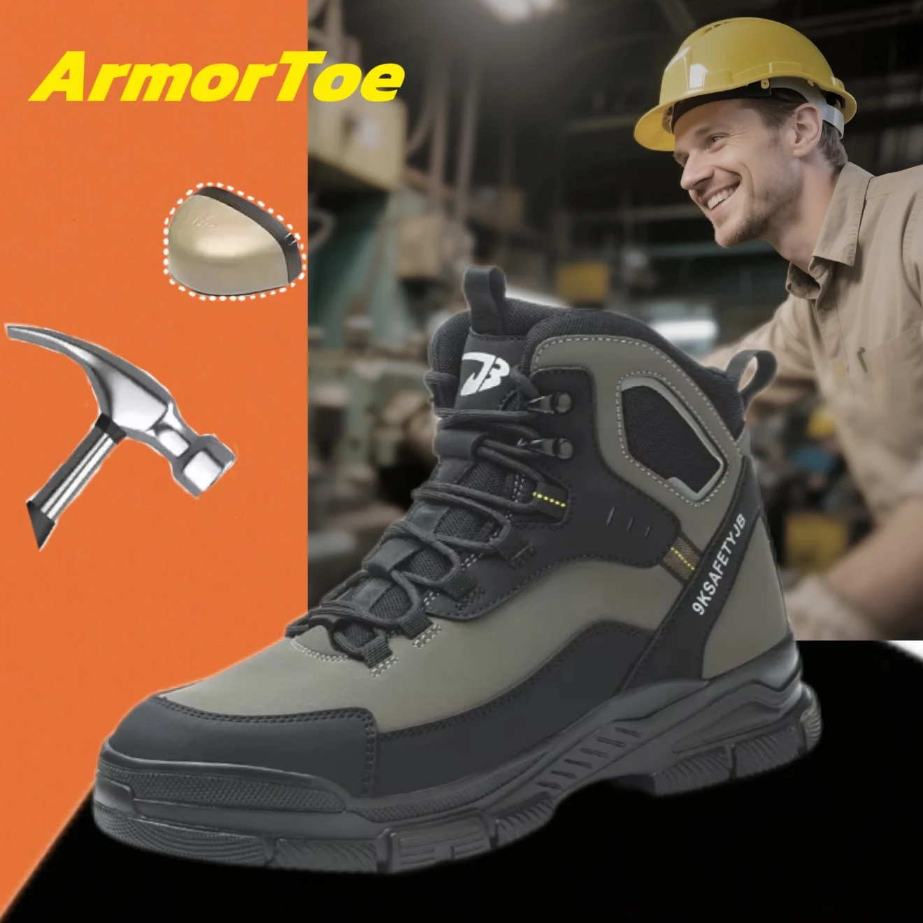 ArmorToe Steel Head Anti-smash Safety Shoes Slip-resistant Work Shoes Fashion Breathable Lightweight Waterproof Shoes #Armor2799
ArmorToe Steel Head Anti-smash Safety Shoes Slip-resistant Work Shoes Fashion Breathable Lightweight Waterproof Shoes #Armor2799