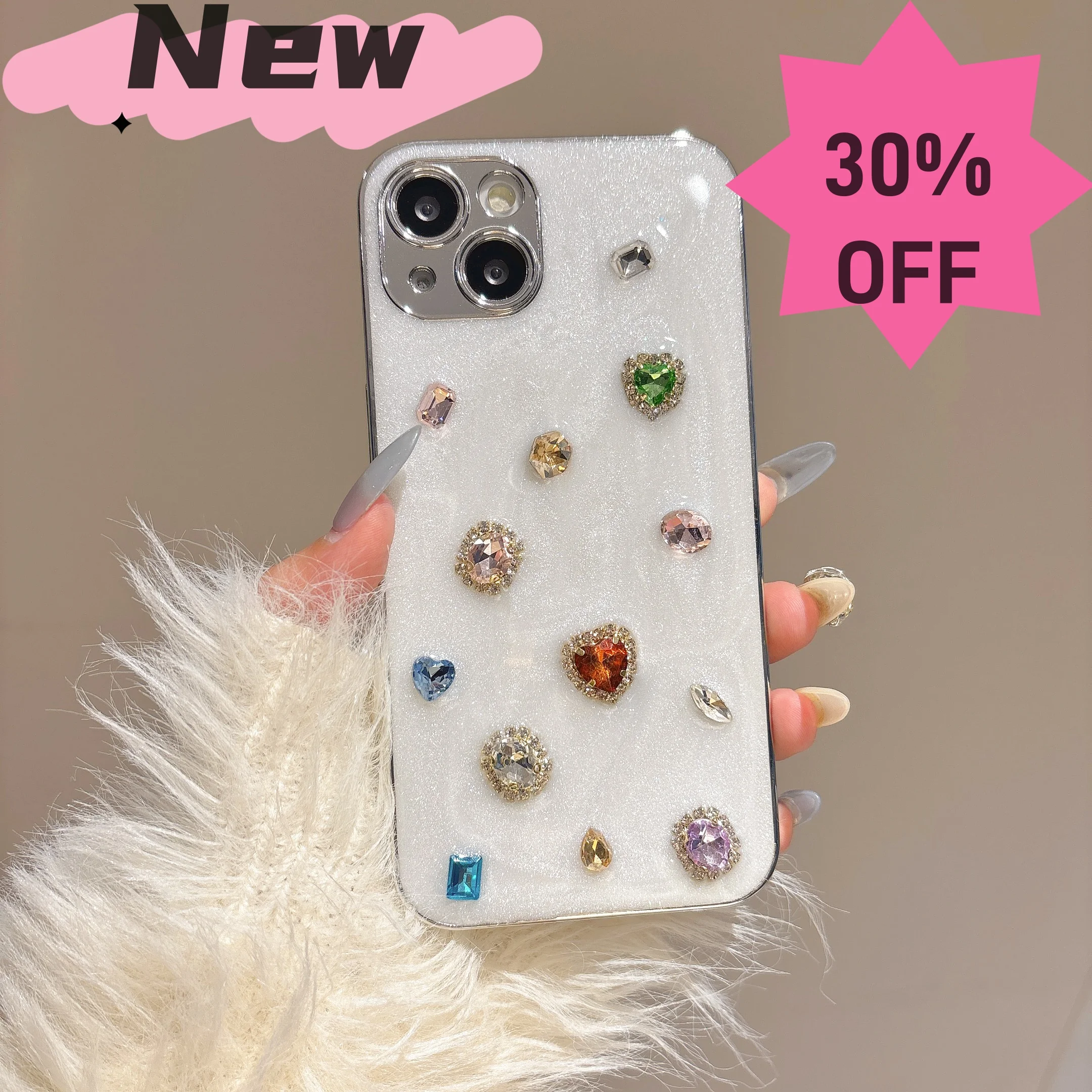 New Gem Luxury Beautiful Shockproof Protective Case for Apple iPhone 16 Pro 15 Pro Max 14 13 12 11 Cute Retro Mobile Phone Case
New Gem Luxury Beautiful Shockproof Protective Case for Apple iPhone 16 Pro 15 Pro Max 14 13 12 11 Cute Retro Mobile Phone Case