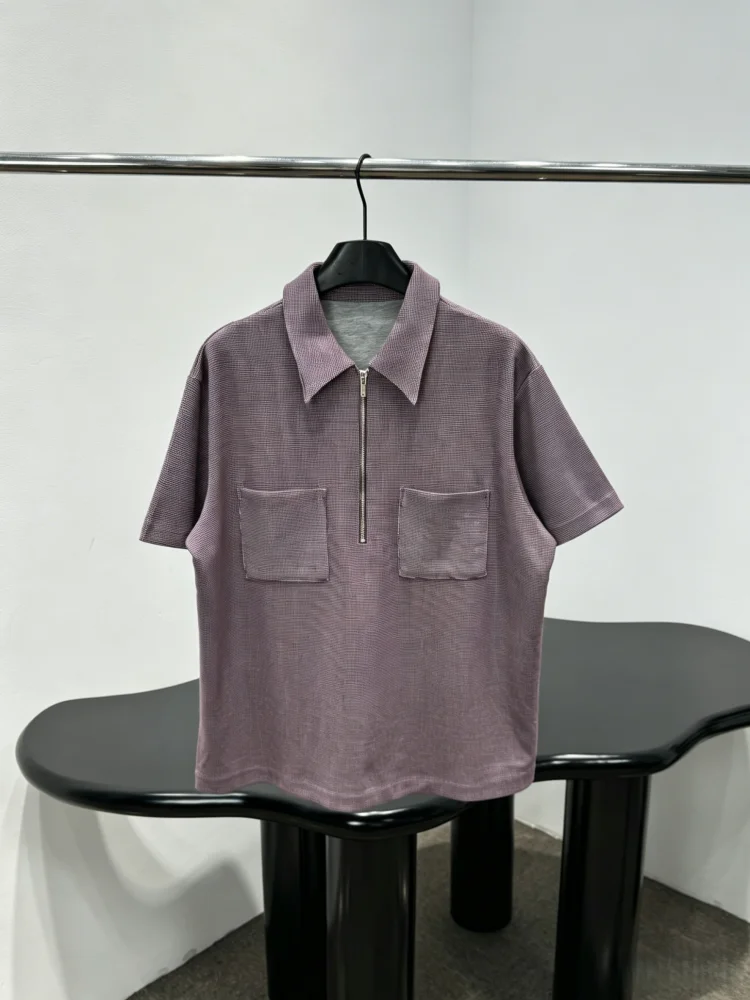 Summer Women's Short Sleeved T-shirt With Lapel Half Zipper Letter Sticker Fabric Double Pockets Loose Fitting Pullover Top
Summer Women's Short Sleeved T-shirt With Lapel Half Zipper Letter Sticker Fabric Double Pockets Loose Fitting Pullover Top