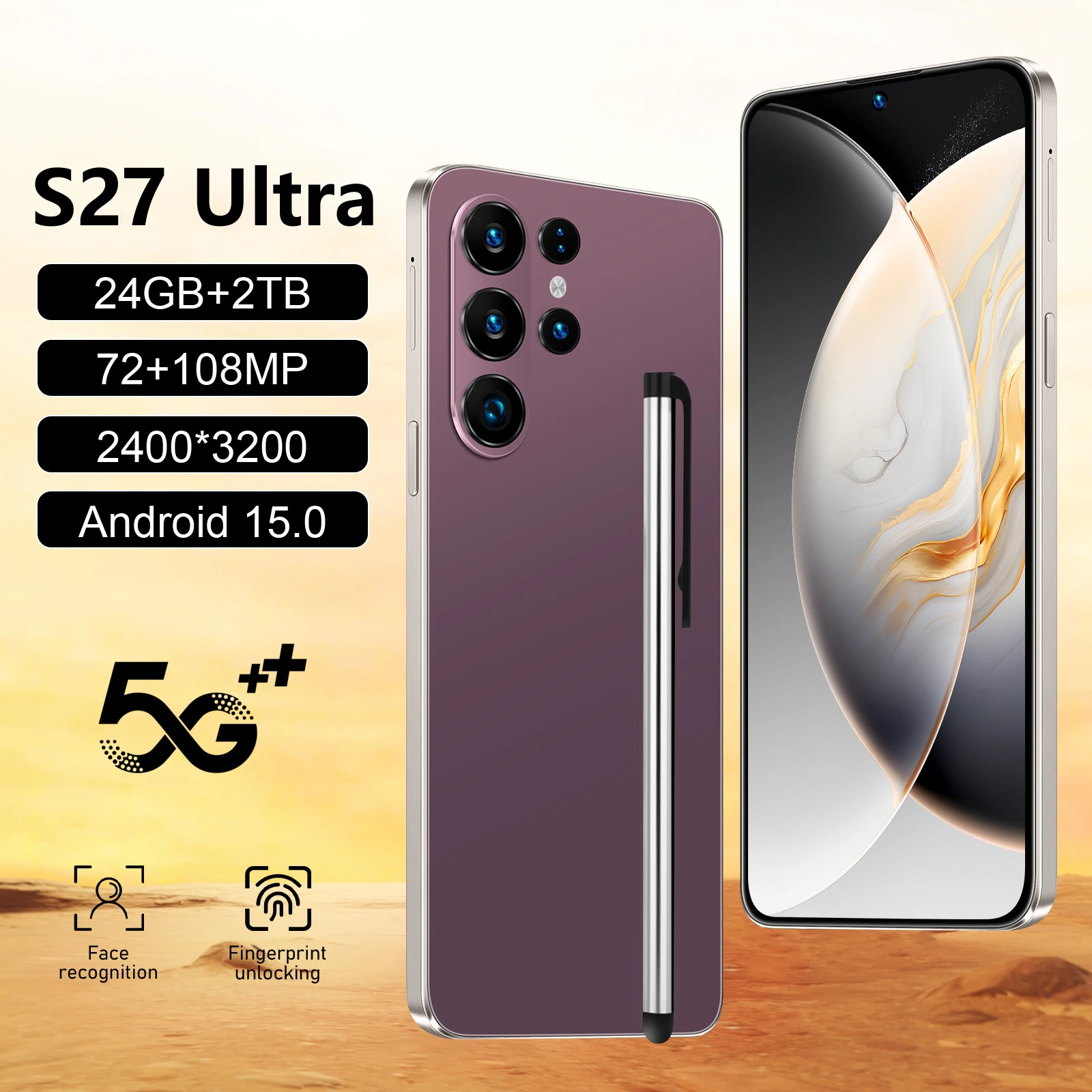 2026 NEW High Quality Silicone Case For Dual SIM Video S27 Ultra Android 15 5G Dual SIM Face ID 7.3" 24GB 2TB 7800mAh 108MP
2026 NEW High Quality Silicone Case For Dual SIM Video S27 Ultra Android 15 5G Dual SIM Face ID 7.3" 24GB 2TB 7800mAh 108MP