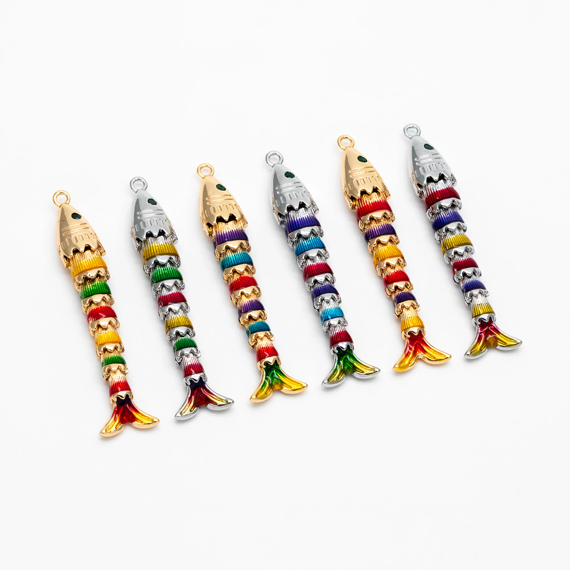 4pcs Gold/ Silver 3D Enamel Fish Charms, Gold/ Rhodium Plated Brass, Fish Pendants For Jewelry Making DIY Accessories (GB-4666)
4pcs Gold/ Silver 3D Enamel Fish Charms, Gold/ Rhodium Plated Brass, Fish Pendants For Jewelry Making DIY Accessories (GB-4666)
