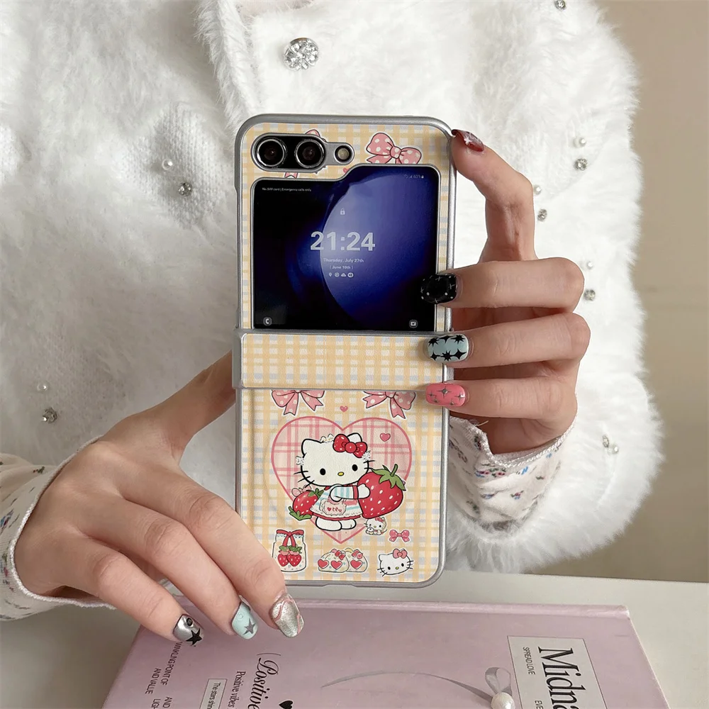 Cute Strawberry Bow Love HelloKitty PU Leather Case Suitable for Samsung Galaxy Z Flip 7/6/5/4 Flip 5 Flip 6 Flip 4 Fro Magnetic
Cute Strawberry Bow Love HelloKitty PU Leather Case Suitable for Samsung Galaxy Z Flip 7/6/5/4 Flip 5 Flip 6 Flip 4 Fro Magnetic