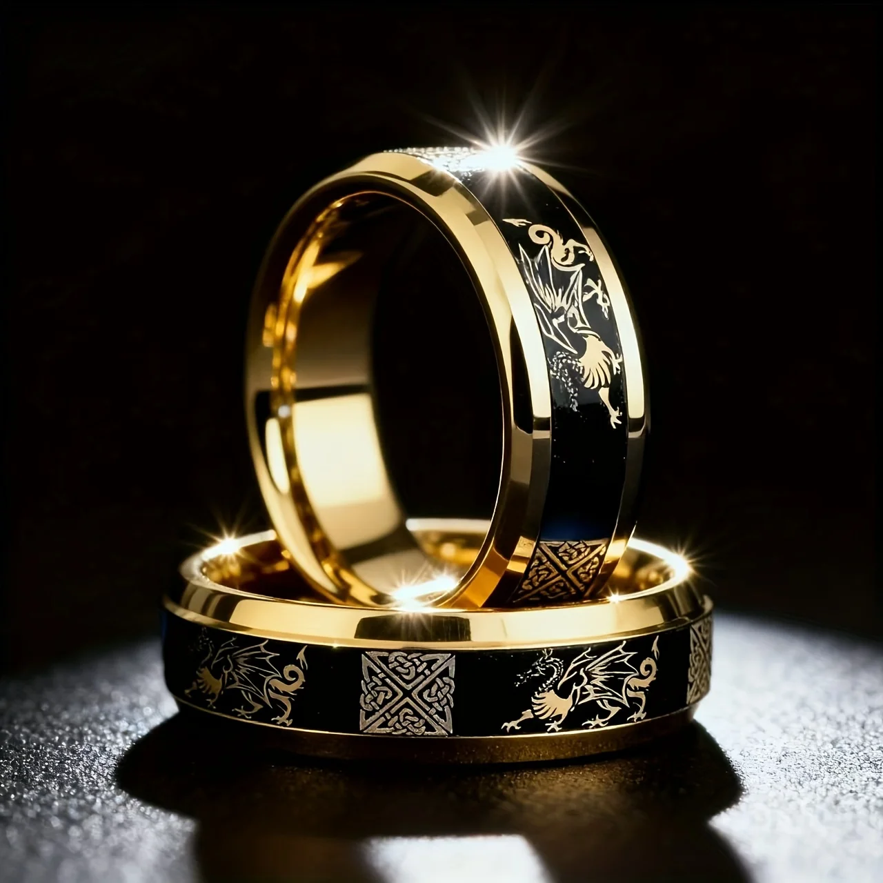 Cool Stainless Steel Celtic Dragon & Knot Ring Ring for Men Women, Dragon Wedding Band, Celtic Ring, Everyday Wear Jewelry
Cool Stainless Steel Celtic Dragon & Knot Ring Ring for Men Women, Dragon Wedding Band, Celtic Ring, Everyday Wear Jewelry