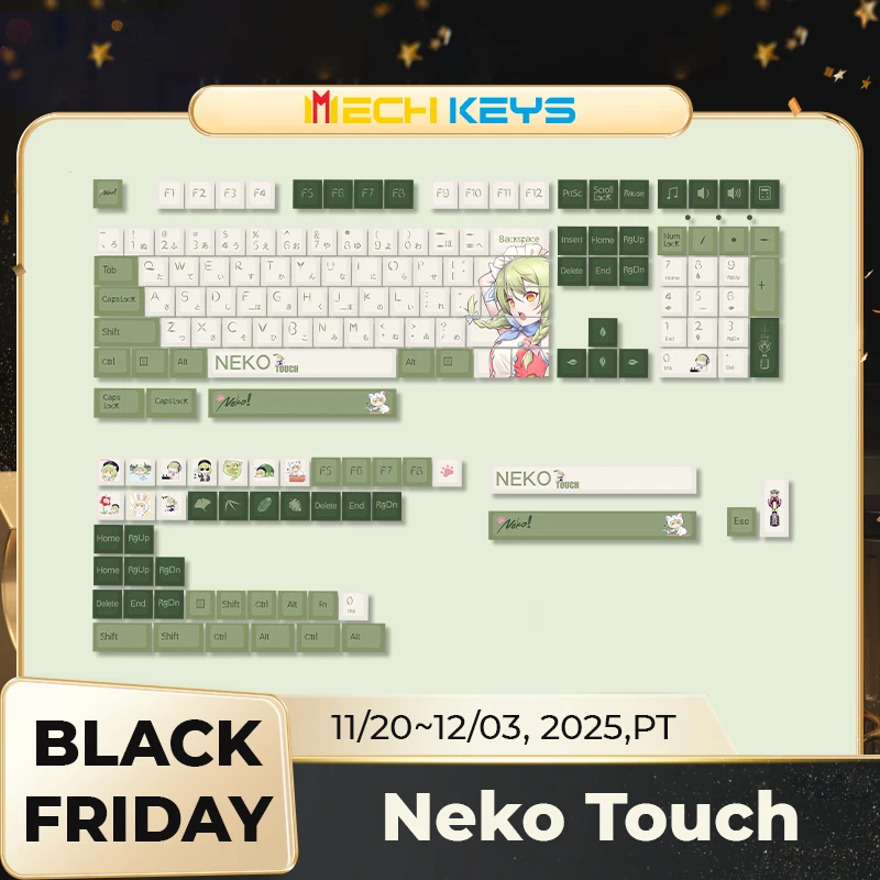 Набор колпачков для клавиш uсоздание сенсорного вишневого профиля Neko, материал PBT, сублимационный процесс, 157 клавиш для механической клавиатуры, раскладка ANSI
Набор колпачков для клавиш uсоздание сенсорного вишневого профиля Neko, материал PBT, сублимационный процесс, 157 клавиш для механической клавиатуры, раскладка ANSI