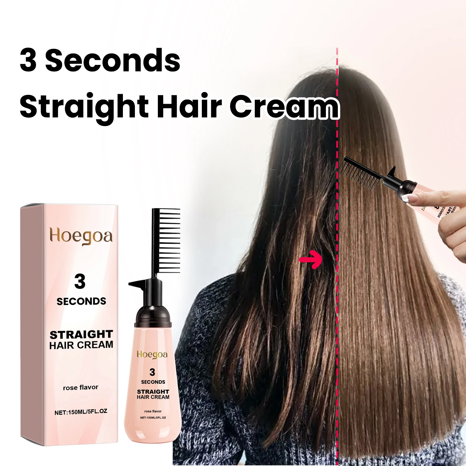 Hoegoa Rose Smoothing Hair Straighten Hair No Knots Repair Dry Split Ends Light Moisturizing Care 3 Seconds Straight Hair Cream
Hoegoa Rose Smoothing Hair Straighten Hair No Knots Repair Dry Split Ends Light Moisturizing Care 3 Seconds Straight Hair Cream