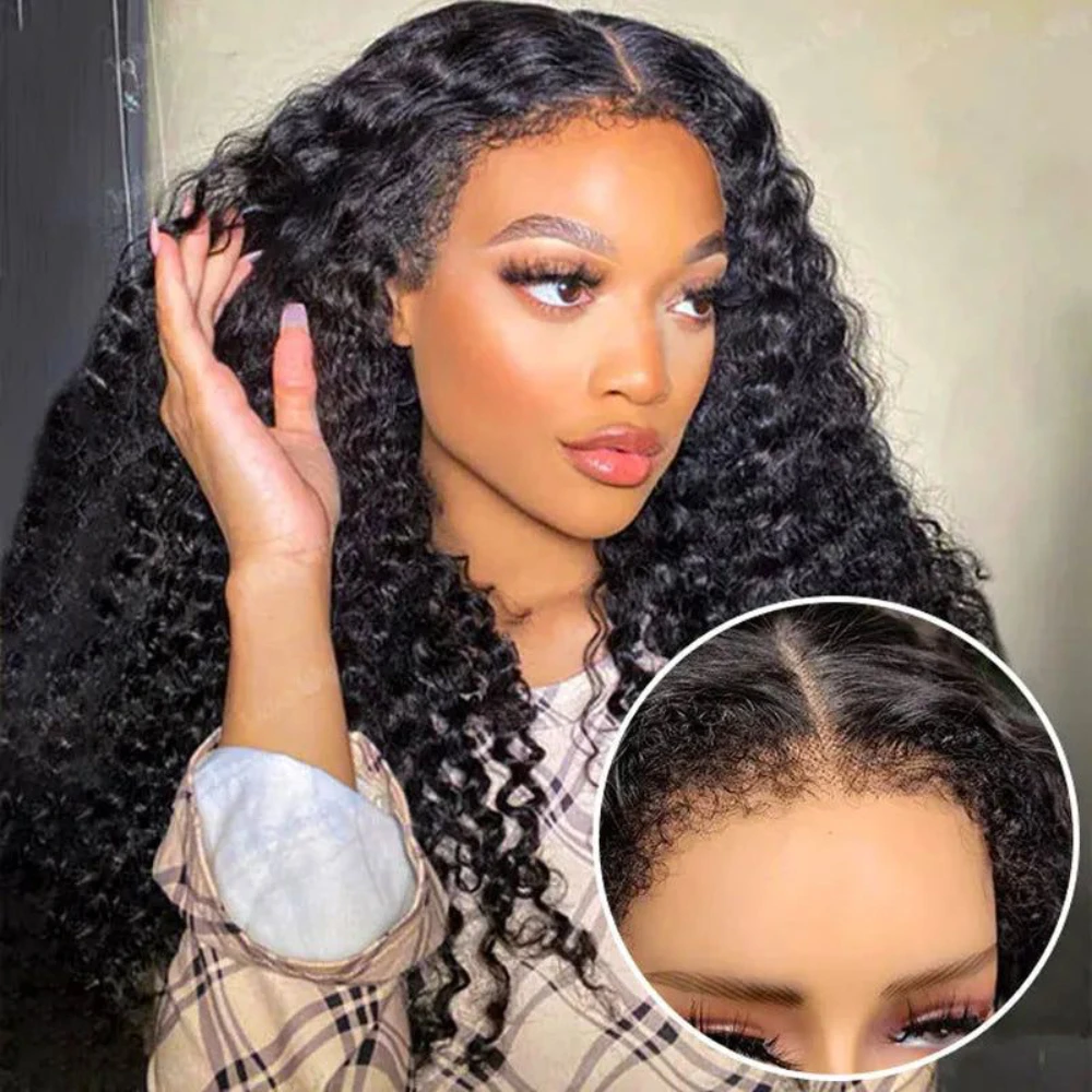 6x4 Deep Curly Human Hair Wigs Wear And Go Glueless Wig With 4C Curly Edges Baby Hair Pre Plucked Human Hair Wig Without Glue
6x4 Deep Curly Human Hair Wigs Wear And Go Glueless Wig With 4C Curly Edges Baby Hair Pre Plucked Human Hair Wig Without Glue