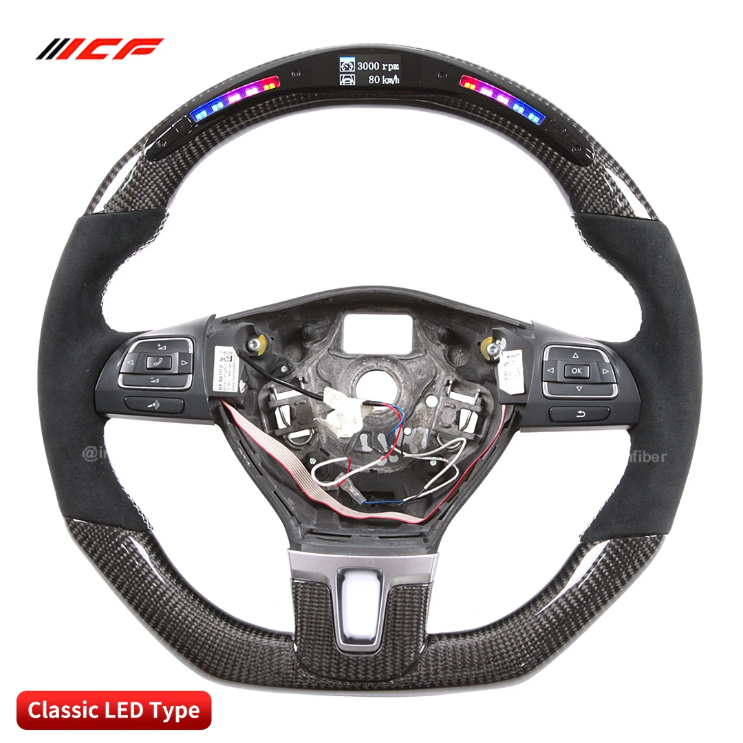 Перфорированный кожаный руль из углеродного волокна ICF для VW CC Galaxy Pro, светодиодный электронный экран для дисплея данных
Перфорированный кожаный руль из углеродного волокна ICF для VW CC Galaxy Pro, светодиодный электронный экран для дисплея данных
