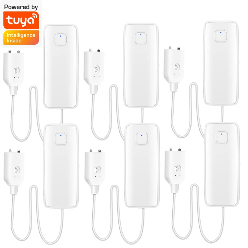 2.4G WiFi Smart Water Leak Sensor Water Overflow Level Detector Security 80DB Sound Alarm Flood Leakage Sensor Remote Monitor
2.4G WiFi Smart Water Leak Sensor Water Overflow Level Detector Security 80DB Sound Alarm Flood Leakage Sensor Remote Monitor