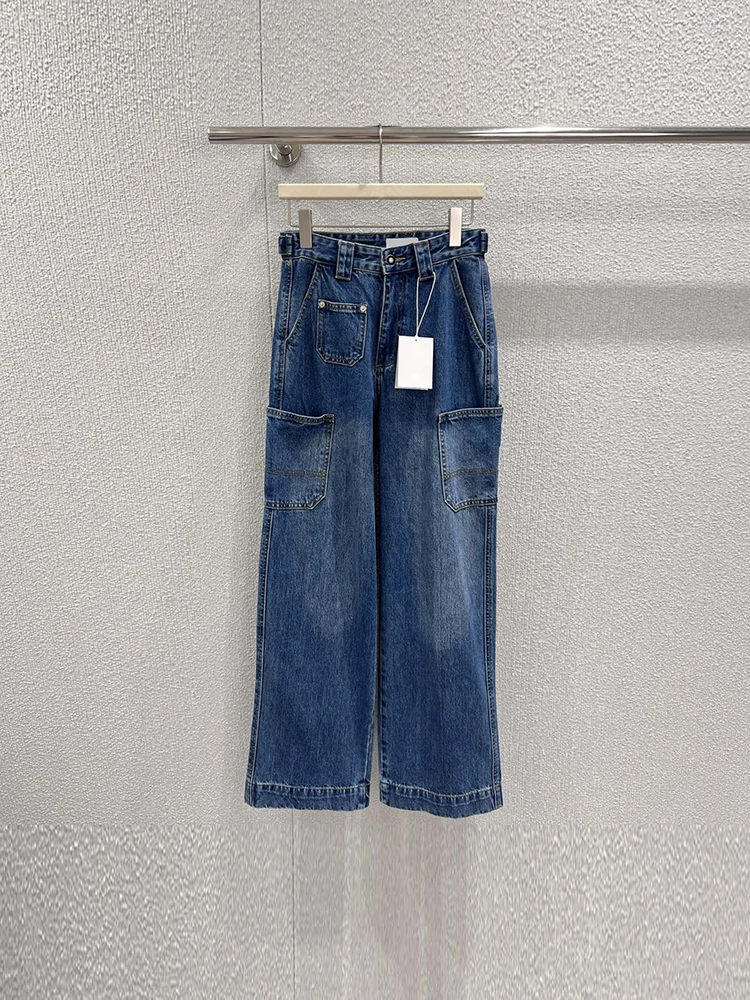 Spring Autumn Daily Fashion Casual Cowboy Trousers Women's Middle Waist Multi Pocket Straight Barrel Bleaching Jeans
Spring Autumn Daily Fashion Casual Cowboy Trousers Women's Middle Waist Multi Pocket Straight Barrel Bleaching Jeans