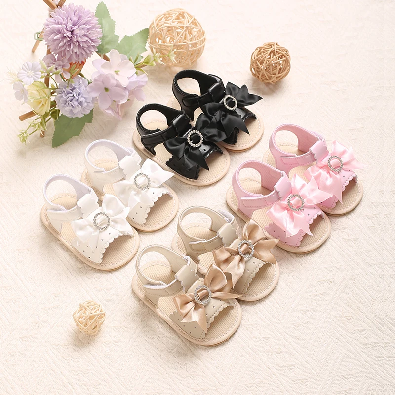 Sweet 0-18M Baby Shoes With Soft Rubber Soles And Anti Slip Sandals For Summer Cute Bow Decoration For Baby Girls' Walking Shoe
Sweet 0-18M Baby Shoes With Soft Rubber Soles And Anti Slip Sandals For Summer Cute Bow Decoration For Baby Girls' Walking Shoe