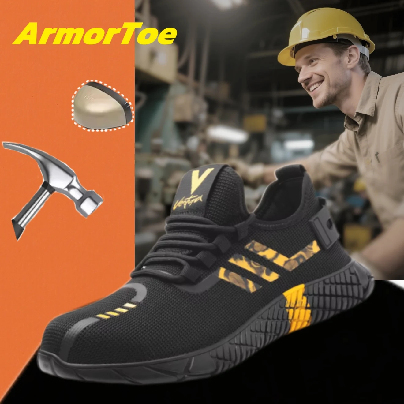 ArmorToe Steel Head Anti-smash Anti-stabbing Four Seasons Section Safety Shoes Wear-resistant Non-slip Work Shoes #Armor2692
ArmorToe Steel Head Anti-smash Anti-stabbing Four Seasons Section Safety Shoes Wear-resistant Non-slip Work Shoes #Armor2692