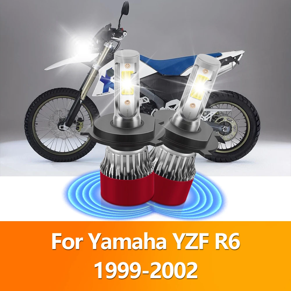 120W H4 Motorcycle LED Headlight 20000LM Hi Lo Beam Moto Headlamp Bulb 12V 6000K White For Yamaha YZF R6 1999 2000 2001 2002
120W H4 Motorcycle LED Headlight 20000LM Hi Lo Beam Moto Headlamp Bulb 12V 6000K White For Yamaha YZF R6 1999 2000 2001 2002