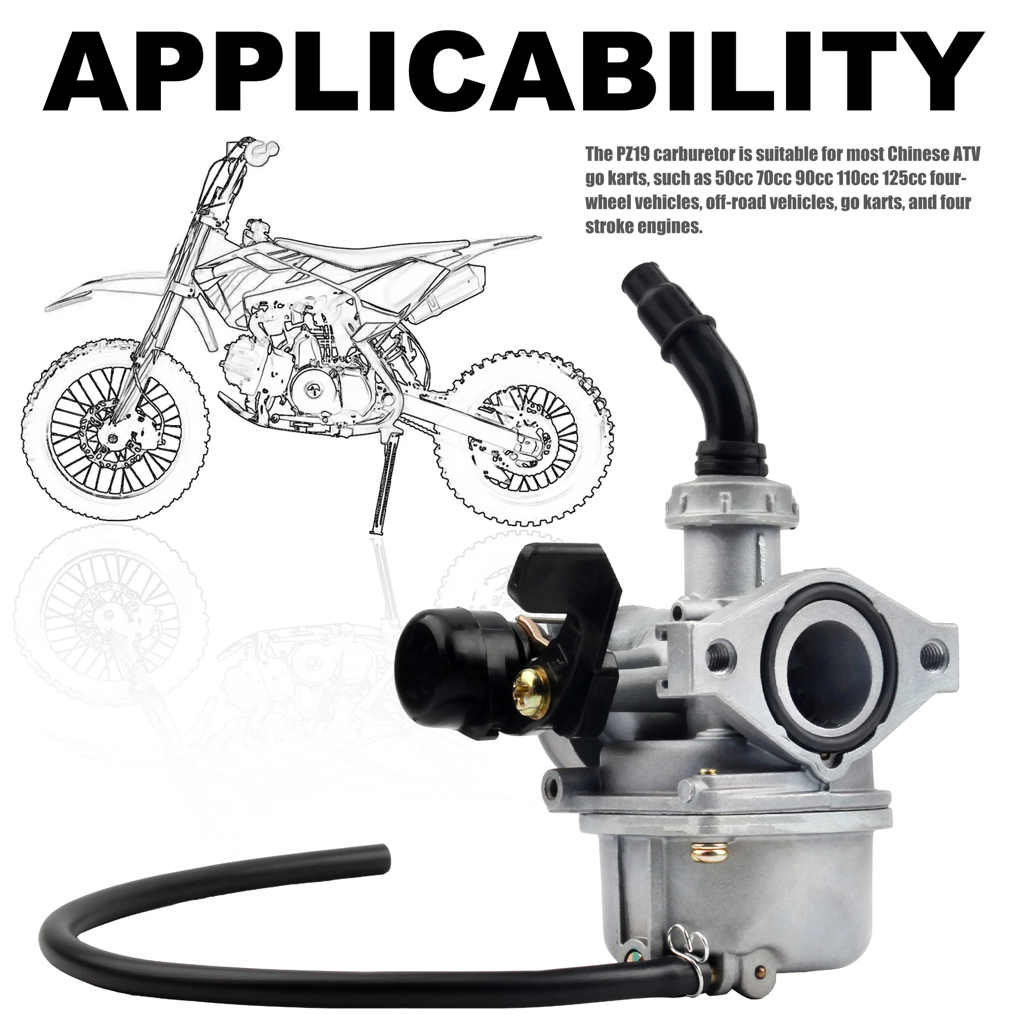 Motorcycle Carburetor PZ19 19mm Carburetor Air Filter Repair Kit for Kawasaki Honda Yamaha Suzuki 50cc 70 90 110 ATV Dirt Bike
Motorcycle Carburetor PZ19 19mm Carburetor Air Filter Repair Kit for Kawasaki Honda Yamaha Suzuki 50cc 70 90 110 ATV Dirt Bike