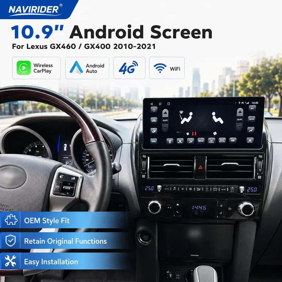 10.9 Inch Android Car Radio For Lexus GX460 GX400 2010-2021 4G GPS Navigation CarPlay Android Auto HD Touch Screen GPS Head Unit
10.9 Inch Android Car Radio For Lexus GX460 GX400 2010-2021 4G GPS Navigation CarPlay Android Auto HD Touch Screen GPS Head Unit