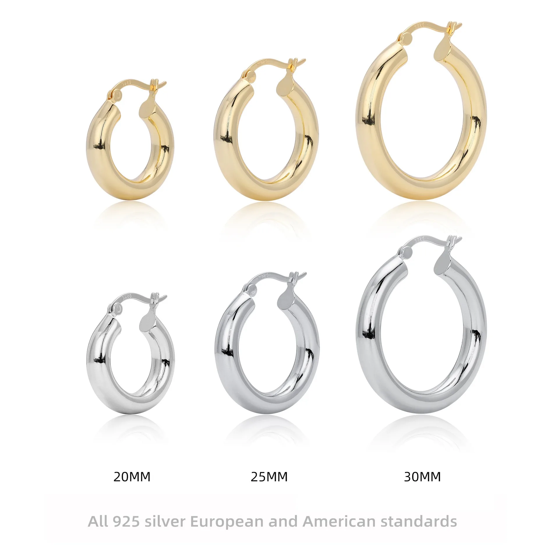 S925 Sterling Silver Oversized Hoop Earrings Punk Style Minimalist Jewelry for Women Bold Statement Gift
S925 Sterling Silver Oversized Hoop Earrings Punk Style Minimalist Jewelry for Women Bold Statement Gift