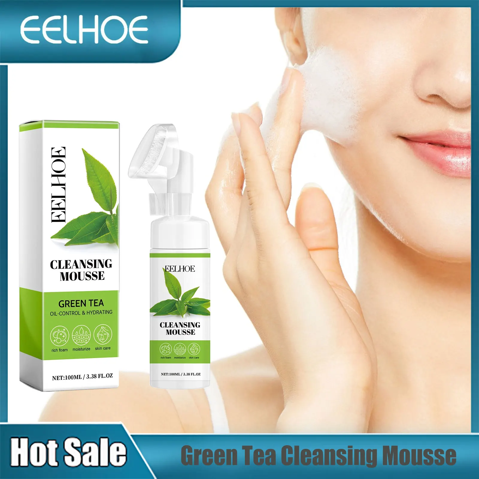 EELHOE Green Tea Face Cleanser Oil Control Face Cleansing Mousse Remove Blackheads Moisturizing Facewash Foaming Facial Cleanser
EELHOE Green Tea Face Cleanser Oil Control Face Cleansing Mousse Remove Blackheads Moisturizing Facewash Foaming Facial Cleanser