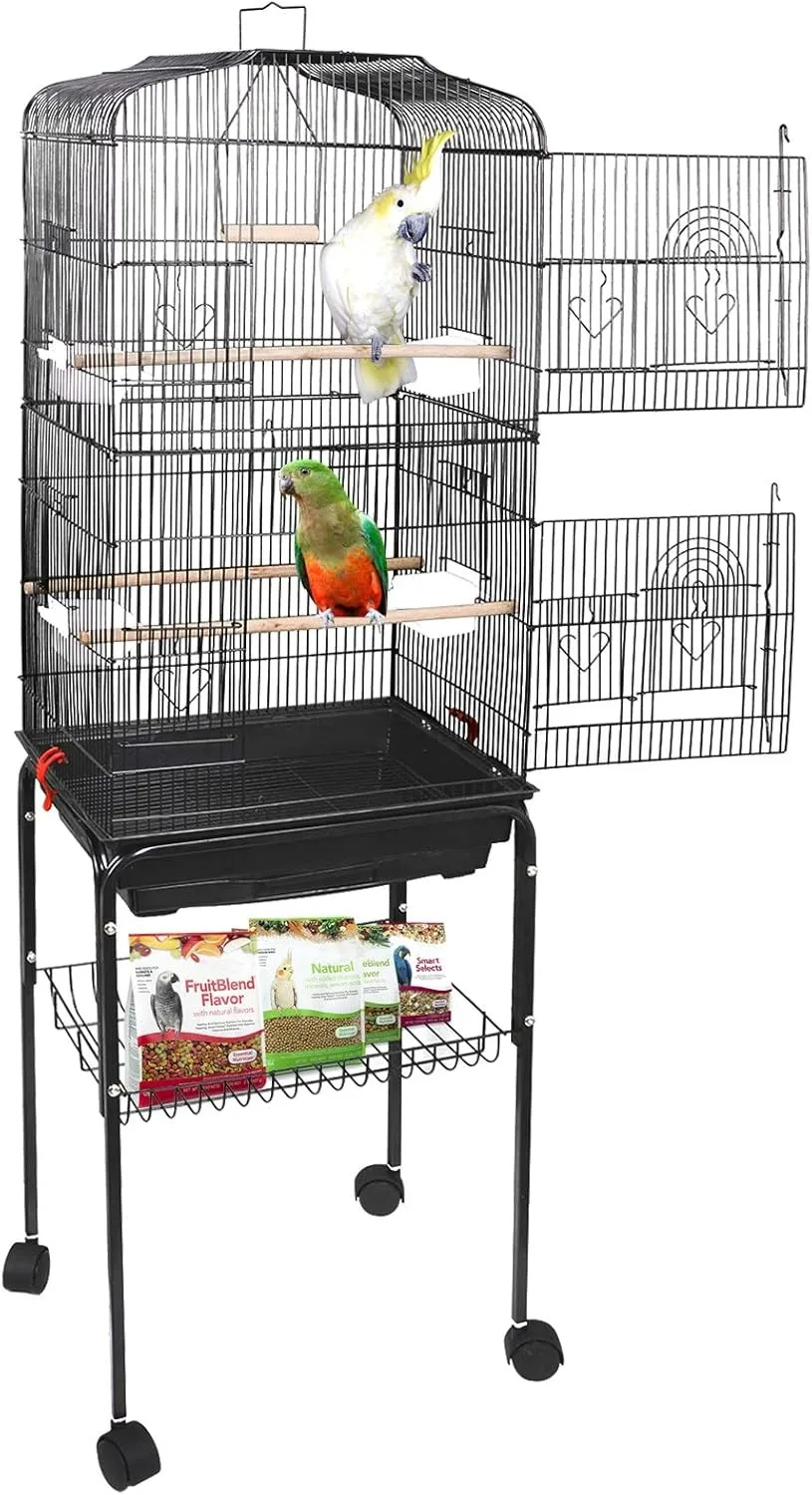 Клетка для птиц 59.3 Rolling Bird Cage, большая, из кованого железа, для корелл, солнечных конуров, попугаев, зябликов, волнистых попугайчиков, неразлучников, канареек, среднего размера
Клетка для птиц 59.3 Rolling Bird Cage, большая, из кованого железа, для корелл, солнечных конуров, попугаев, зябликов, волнистых попугайчиков, неразлучников, канареек, среднего размера