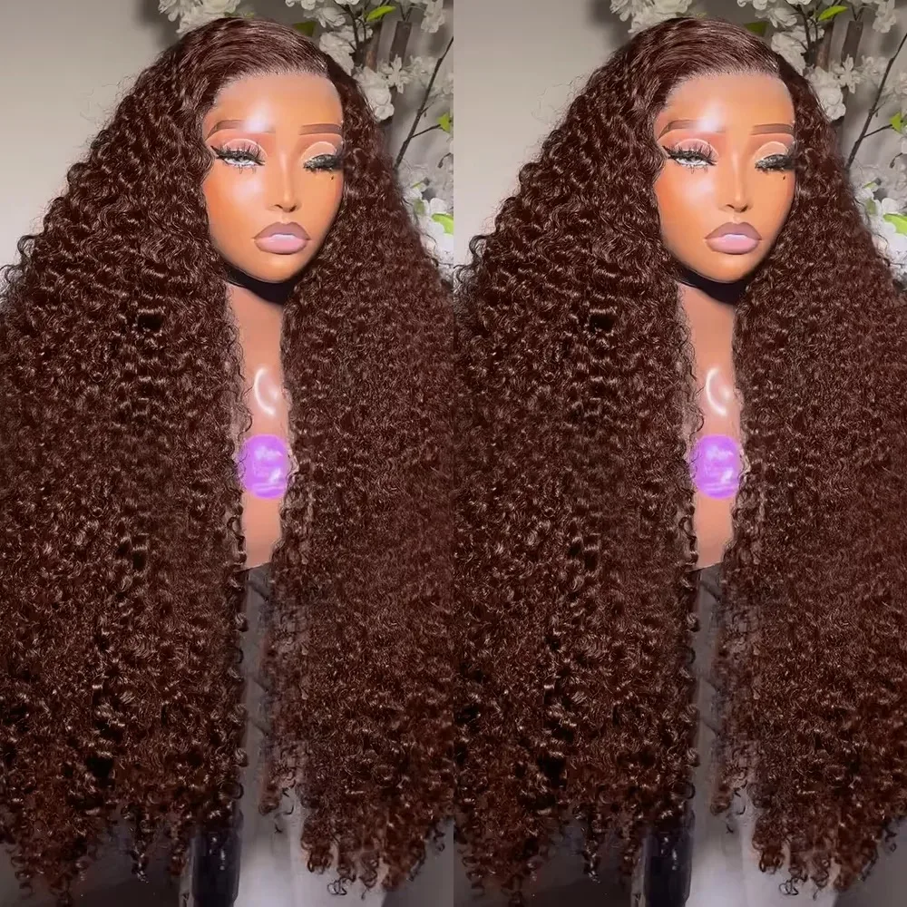 MELODIE Curly Chocolate Brown 13x6 HD Transparent Lace Frontal Human Hair Wigs 13x4 Lace Front Wig Deep Wave 32 Inch For Women
MELODIE Curly Chocolate Brown 13x6 HD Transparent Lace Frontal Human Hair Wigs 13x4 Lace Front Wig Deep Wave 32 Inch For Women