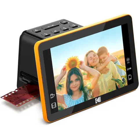 Kodak Slide N SCAN Film and Slide Scanner with 7" LCD Screen, Converts Negatives & Slides to JPEG