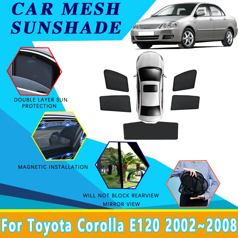Car Mesh Sun Shade For Toyota Corolla E120 Accessories 2002 2003 2004~2006 Magnetic Sunshade Windshield Side Window Visor Tools
Car Mesh Sun Shade For Toyota Corolla E120 Accessories 2002 2003 2004~2006 Magnetic Sunshade Windshield Side Window Visor Tools