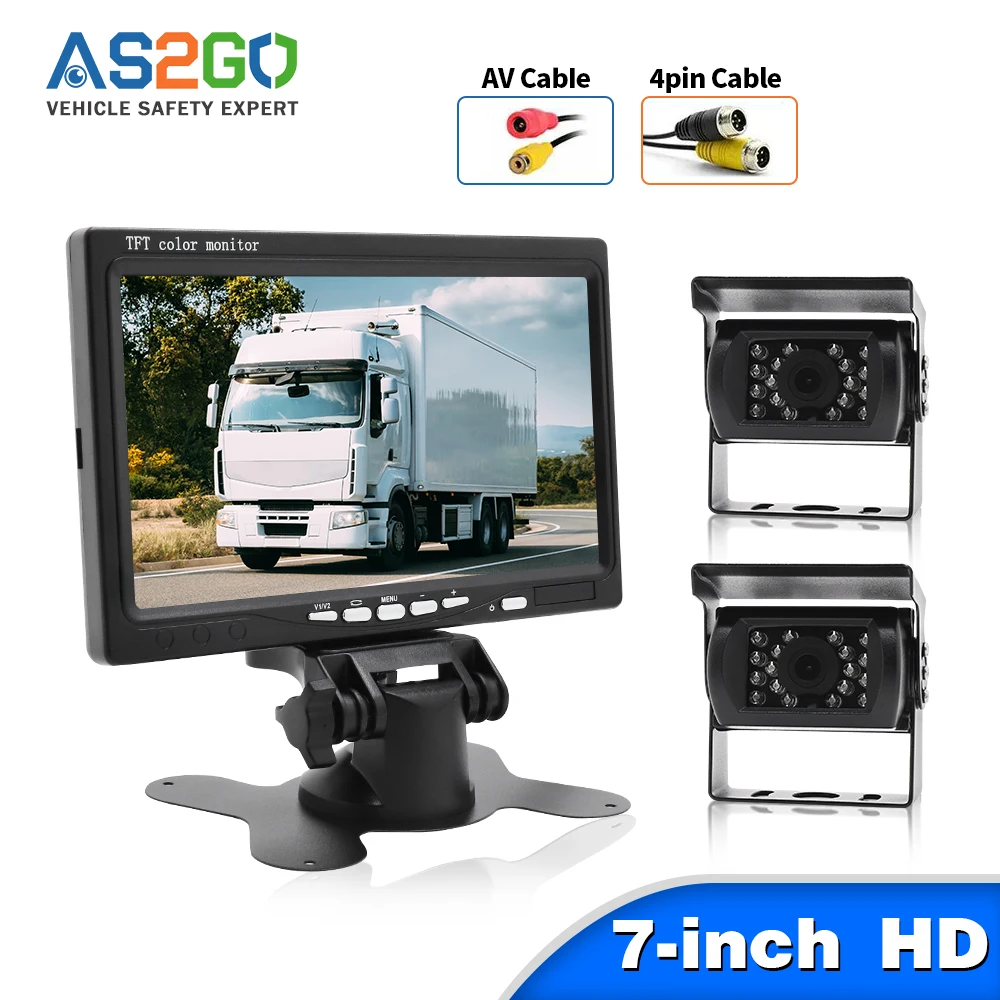 800x480 HD 7 Inch Color TFT Screen Monitor with Infrared Night Vision Backup Camera 4 Pin Cable System for Truck Bus RV Vehicles
800x480 HD 7 Inch Color TFT Screen Monitor with Infrared Night Vision Backup Camera 4 Pin Cable System for Truck Bus RV Vehicles