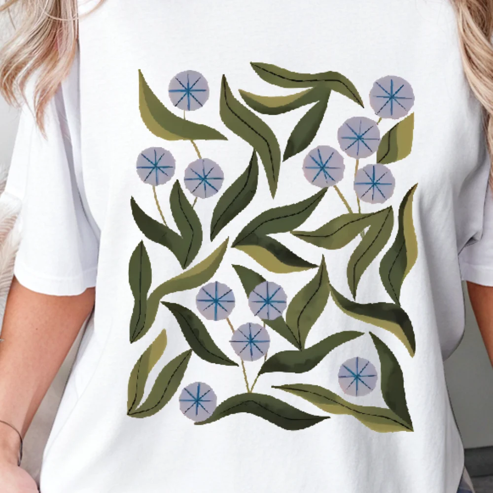 Floral Leaf Pattern Tshirt Artistic Nature Design Print Casual Loose Short Sleeved Chic Comfortable Fashionable Cloth Wear Tops
Floral Leaf Pattern Tshirt Artistic Nature Design Print Casual Loose Short Sleeved Chic Comfortable Fashionable Cloth Wear Tops