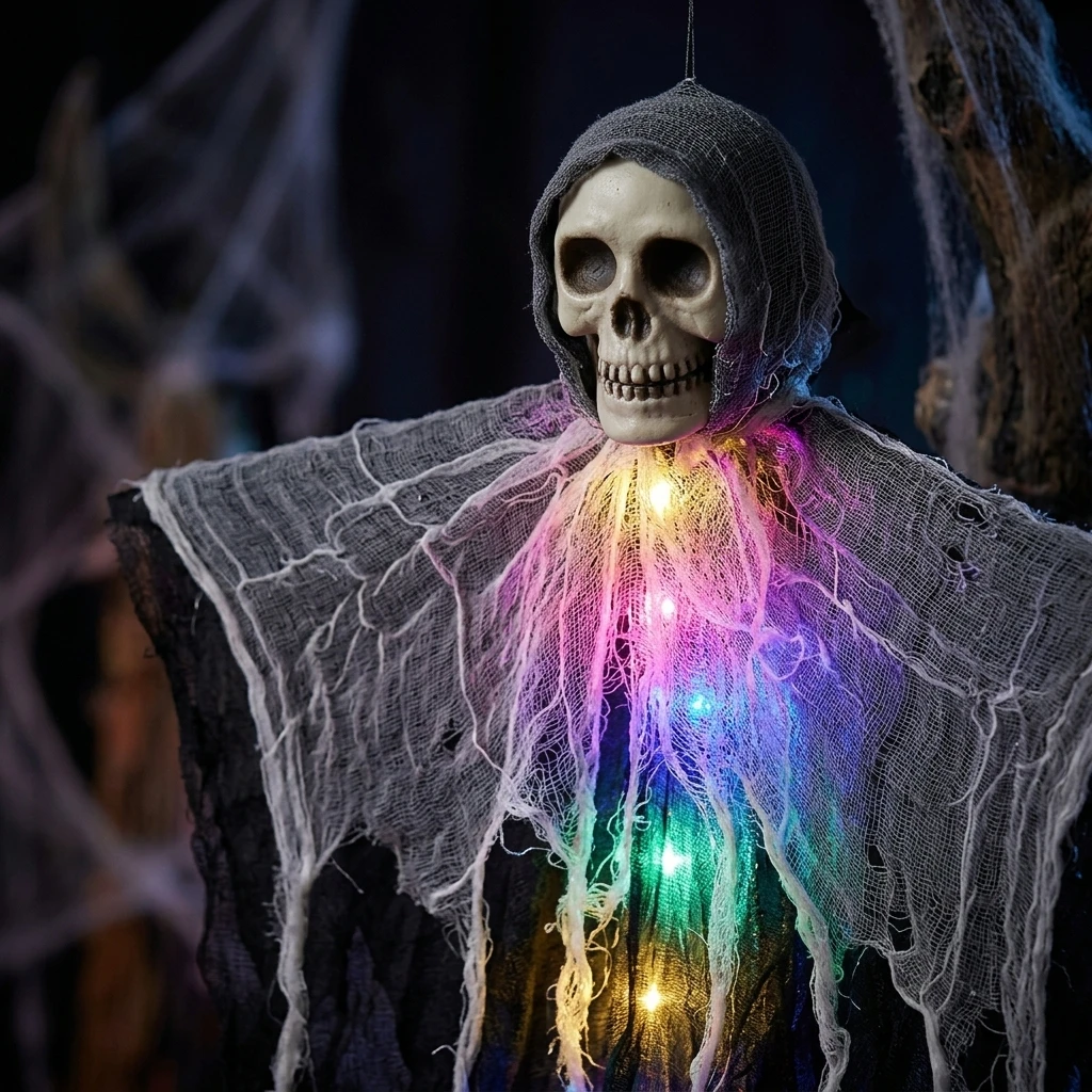 Halloween LED Skull Hanging Decor Scary Spooky RGB Lights Indoor Outdoor Party Props for Adults Unisex Haunted House Festival
Halloween LED Skull Hanging Decor Scary Spooky RGB Lights Indoor Outdoor Party Props for Adults Unisex Haunted House Festival