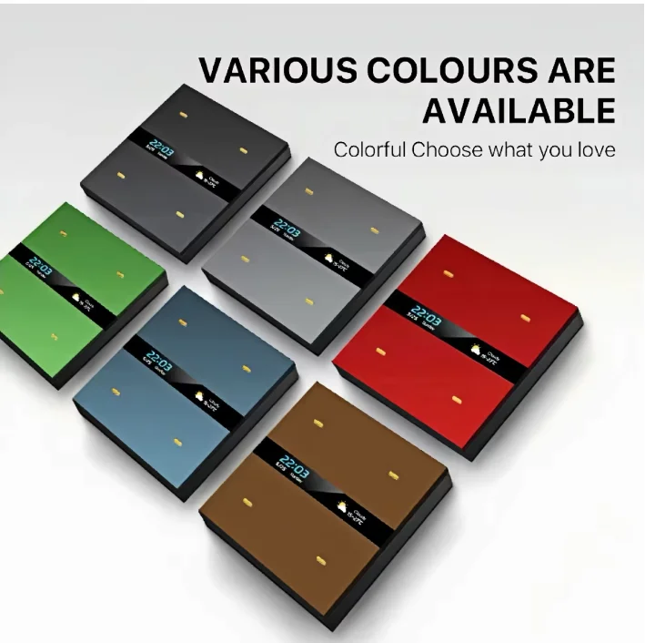 M8Pro Tuya Smart Switch & Zigbee 3.0 Hub: HD Weather/Clock, 4 Programmable Keys, Multi-Device Control