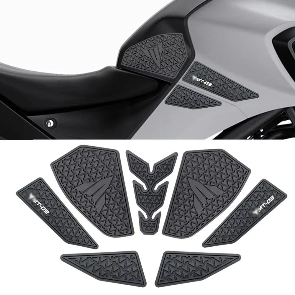 For MT-03 MT 03 2020-2022 Motorcycle fuel tank pad Tank Protection Stickers Knee Grip Traction Pads Anti-slip 
For MT-03 MT 03 2020-2022 Motorcycle fuel tank pad Tank Protection Stickers Knee Grip Traction Pads Anti-slip