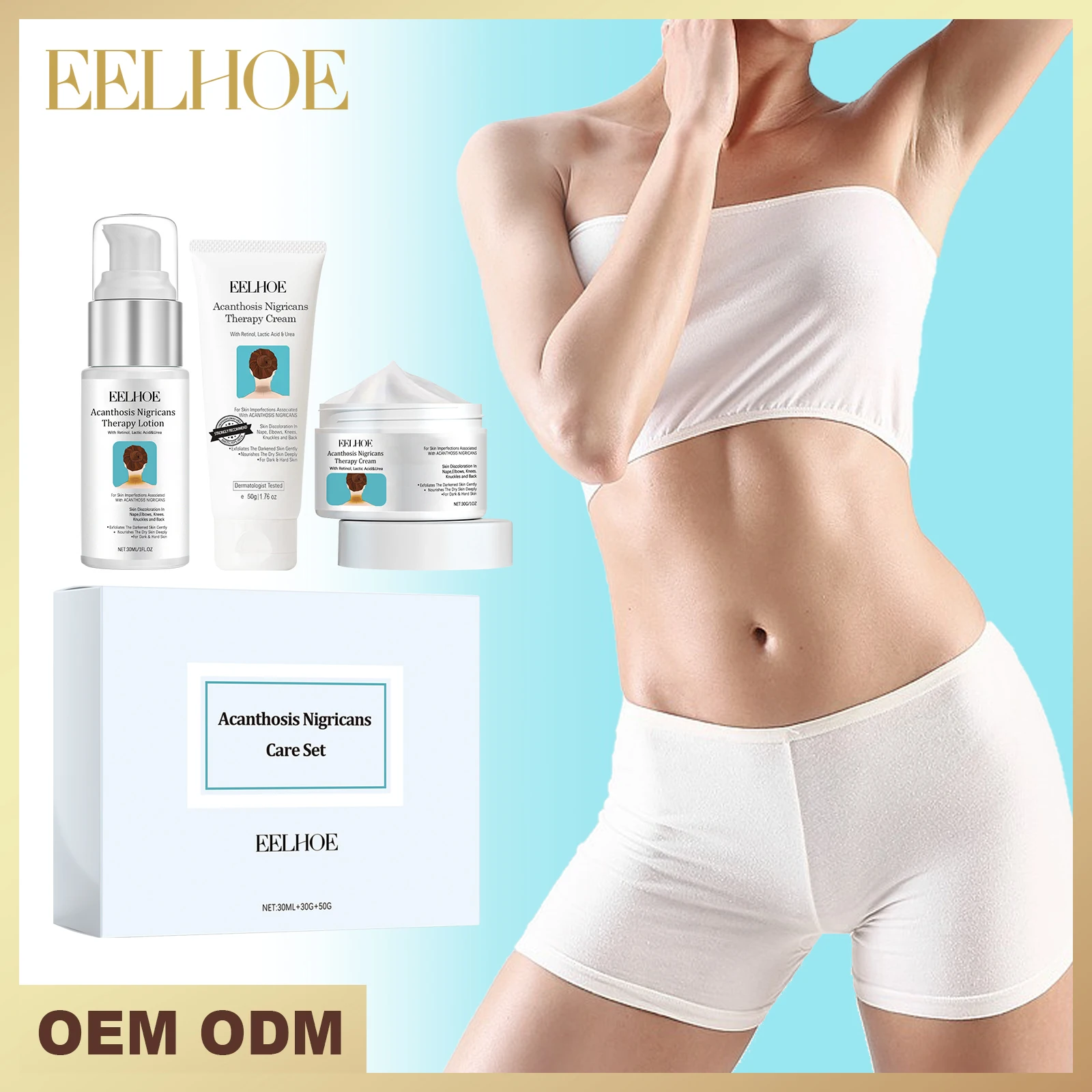EELHOE Acanthosis Nigricans Skin Repair Set Repair Underarm Arm Knee Joint Black Moisturizing Whitening Body Skin CareCream
EELHOE Acanthosis Nigricans Skin Repair Set Repair Underarm Arm Knee Joint Black Moisturizing Whitening Body Skin CareCream