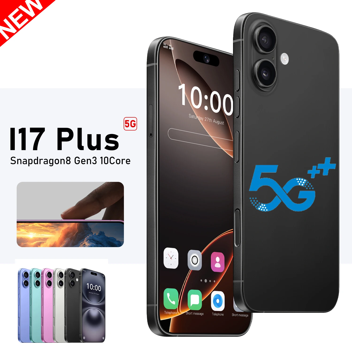 ГОРЯЧИЙ i17 Plus, новинка 2026, оригинальная интеллектуальная двойная карта 5G, двойной режим ожидания, система Android 14, глобальная версия, аккумулятор 7800 мАч
ГОРЯЧИЙ i17 Plus, новинка 2026, оригинальная интеллектуальная двойная карта 5G, двойной режим ожидания, система Android 14, глобальная версия, аккумулятор 7800 мАч