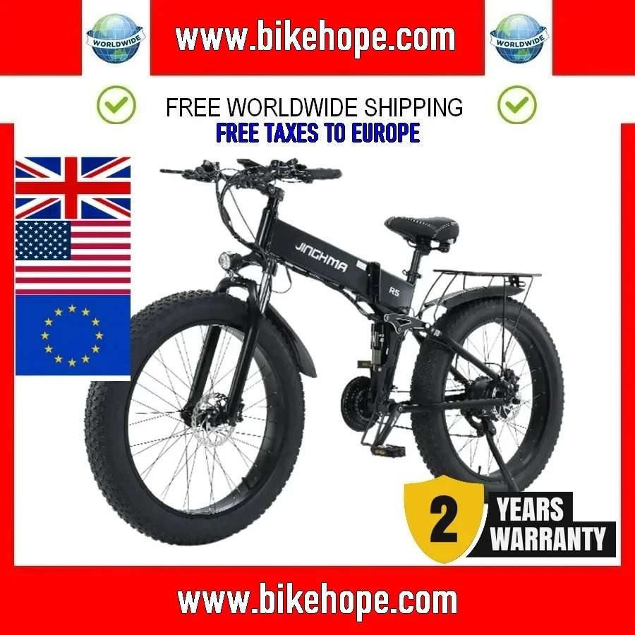2024 NEW R5 1000W Electric Bicycle 26 Inch Men's Bike 4.0 Fat Tires Ebike 48V 14AH Lithium Battery 45KM/H Mountain Motor
2024 NEW R5 1000W Electric Bicycle 26 Inch Men's Bike 4.0 Fat Tires Ebike 48V 14AH Lithium Battery 45KM/H Mountain Motor