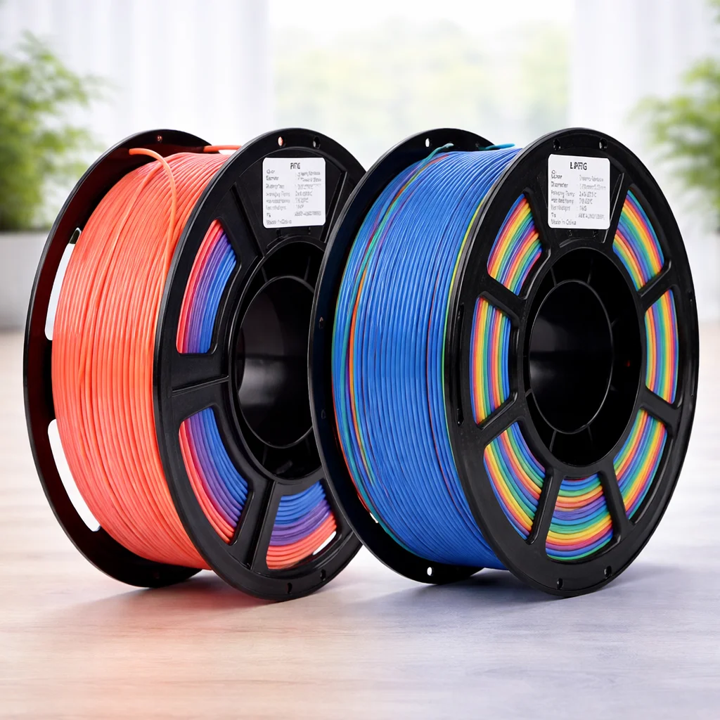 2Pack 3D Printer Filament PETG Rainbow colors , 1.75mm Easy Printing, Low Warp, High Precision, Fits 99% 3D Printers Print NEW
2Pack 3D Printer Filament PETG Rainbow colors , 1.75mm Easy Printing, Low Warp, High Precision, Fits 99% 3D Printers Print NEW
