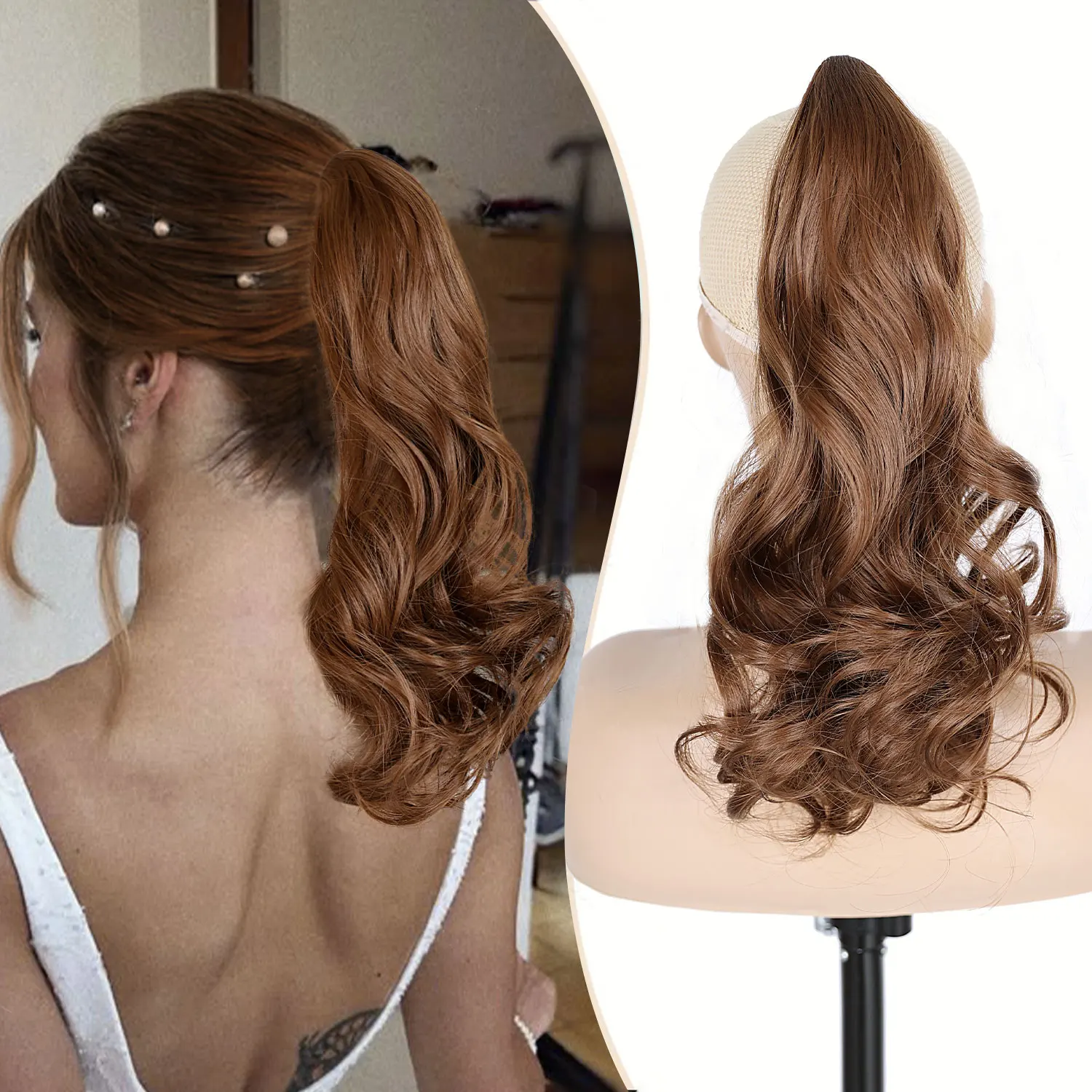 12-дюймовый синтетический кудрявый парик-хвост в форме косы, парик-хвост на заколке, повседневный пушистый хвост, подходит для женщин.
12-дюймовый синтетический кудрявый парик-хвост в форме косы, парик-хвост на заколке, повседневный пушистый хвост, подходит для женщин.