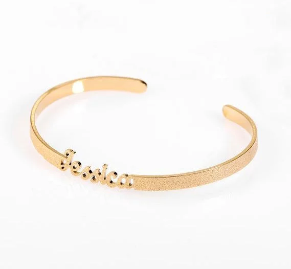 Frosted Bangle Custom Name Bracelets Personalized Cuff Bangles For Women Stainless steel Bracelets Gift For Her Luxury Jewelry
Frosted Bangle Custom Name Bracelets Personalized Cuff Bangles For Women Stainless steel Bracelets Gift For Her Luxury Jewelry