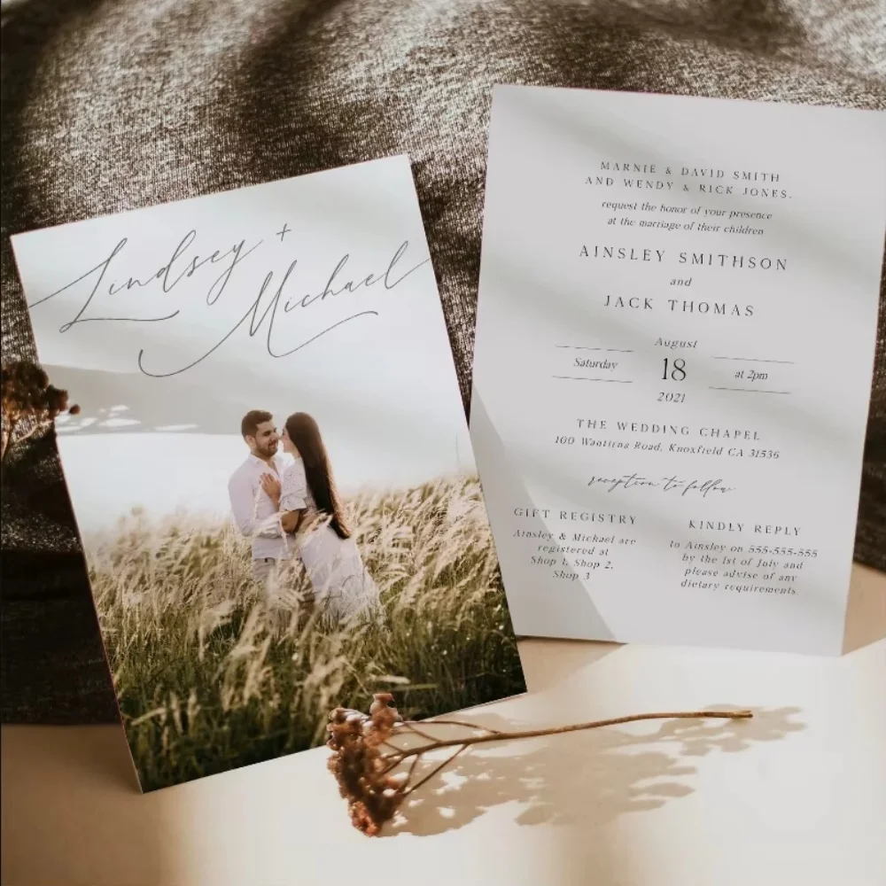 Свадебное приглашение на заказ, открытка с благодарностью, открытки для свадебной вечеринки, бизнес-логотип, персонализированная открытка на день рождения, 5x7 дюймов, 10 компл.
Свадебное приглашение на заказ, открытка с благодарностью, открытки для свадебной вечеринки, бизнес-логотип, персонализированная открытка на день рождения, 5x7 дюймов, 10 компл.