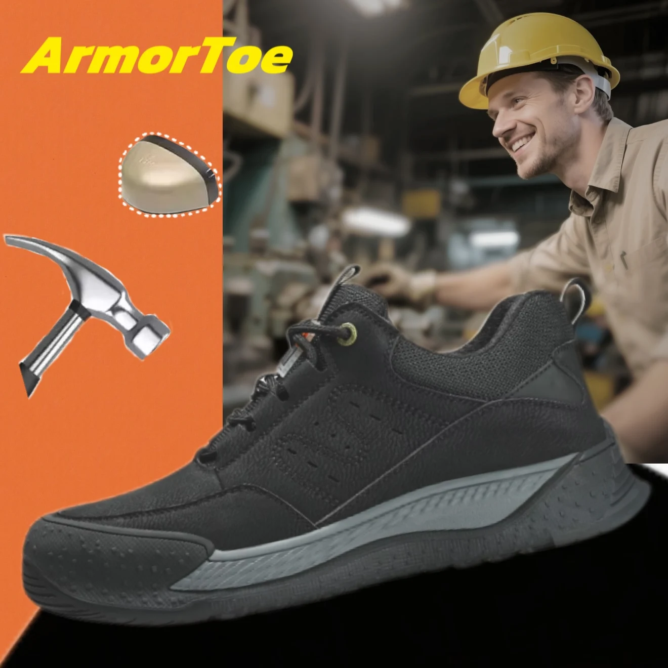 ArmorToe Safety Shoes Steel Toe Anti-smash Anti-stabbing Comfortable Non-slip Waterproof Work Shoes Wear-resistant #Armor2613
ArmorToe Safety Shoes Steel Toe Anti-smash Anti-stabbing Comfortable Non-slip Waterproof Work Shoes Wear-resistant #Armor2613